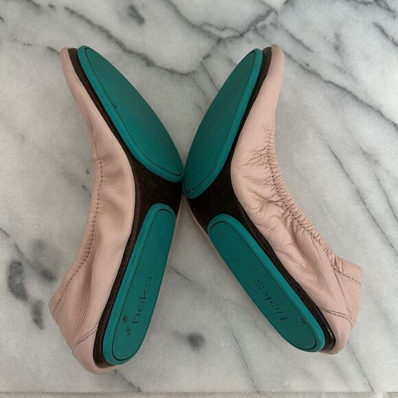 Tieks Pink Leather Ballet Flats Sz 5 - Picture 10 of 14
